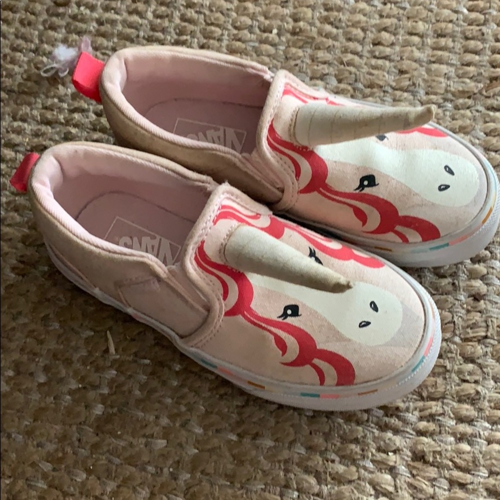 Girls pink unicorn vans
